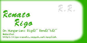 renato rigo business card